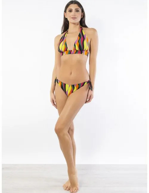 CR02-Bikini triangolo alto non imbottito e brasiliana annodata - immagine 4