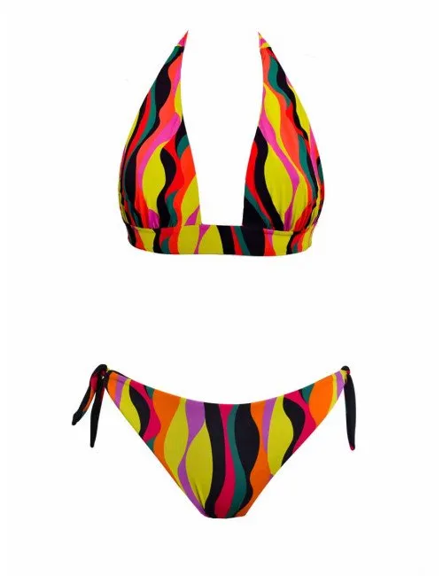 CR02-Bikini triangolo alto non imbottito e brasiliana annodata - immagine 5