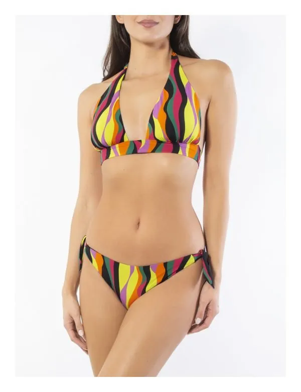 CR02-Bikini triangolo alto non imbottito e brasiliana annodata