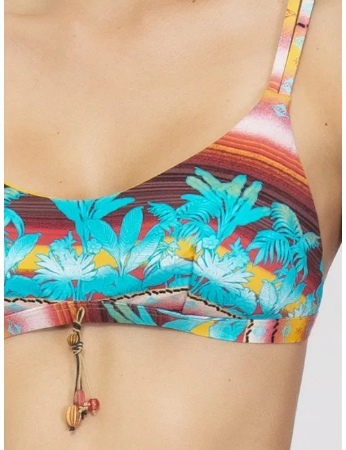 PT38 + PT48-Top con coppe imbottite estraibili + slip annodato - immagine 3