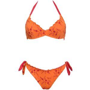 PO09-Bikini triangolo con coppe imbottite e slip annodato