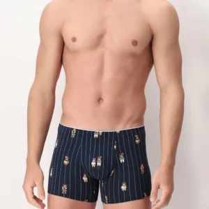 VPRT92945-Boxer Parigamba in Cotone Elasticizzato Stampa Teddy