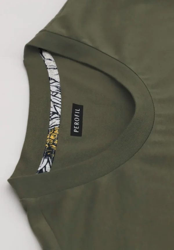 Pigiama Corto Girocollo in Cotone Jersey Stampa Ananas - immagine 3