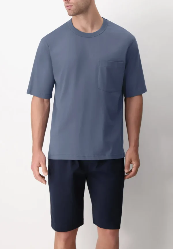T-shirt Girocollo in Cotone Boxy Fit