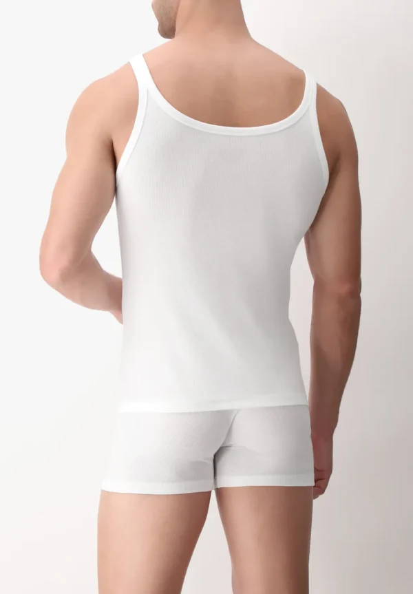 Canotta Spalla Stretta in Cotone Elasticizzato a Costina Rib Cotton - immagine 2