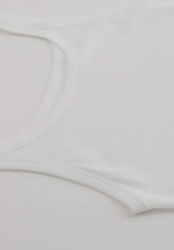 Canotta Spalla Stretta in Cotone Elasticizzato a Costina Rib Cotton - immagine 3