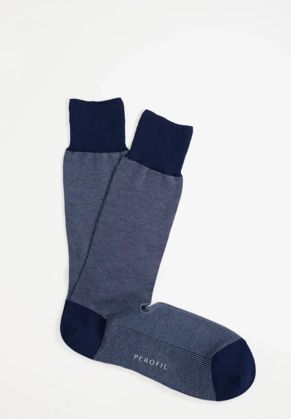 Calza Corta in Cotone Elasticizzato Oxford