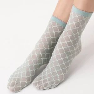 Calzino Velato effetto Tulle Geometry 20