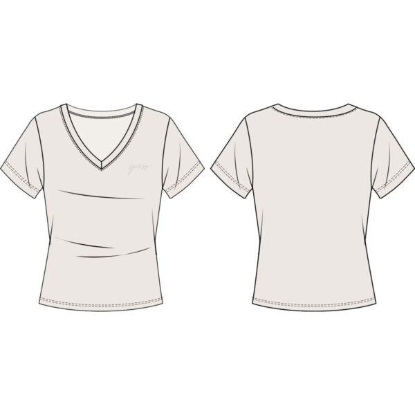 T-shirt scollo a V cotone e modal - immagine 6