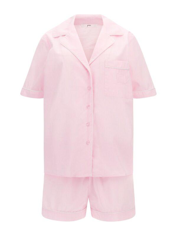 Set pigiama con shorts gessato