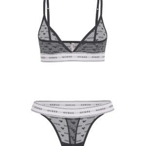 Set triangolo più perizoma motivo cuori