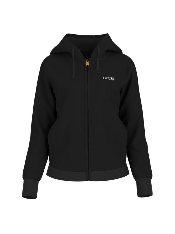 Felpa con zip e cappuccio in cotone
