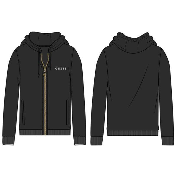 Felpa con zip e cappuccio in cotone - immagine 3