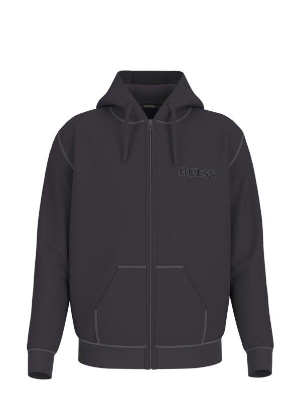 Felpa uomo con zip e cappuccio