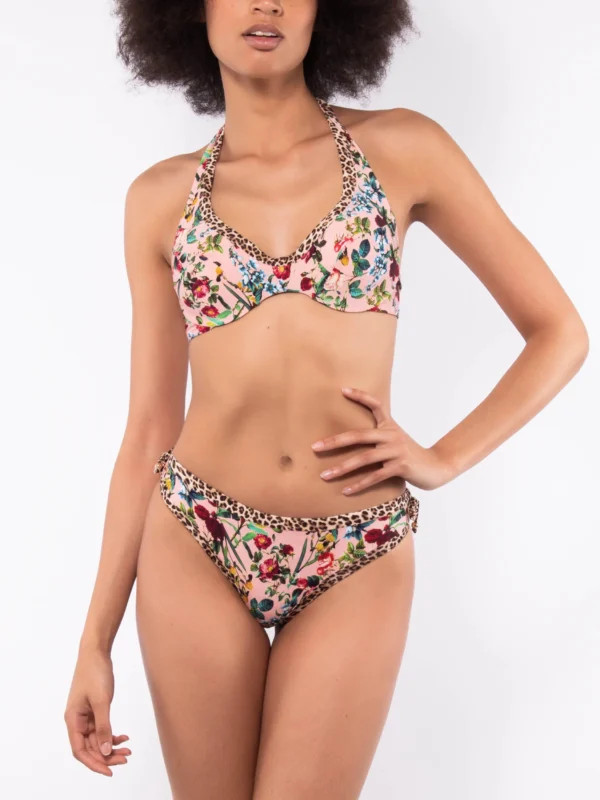 LO04-Bikini set reggiseno francese con ferretto invisibile e slip laccetti - immagine 2