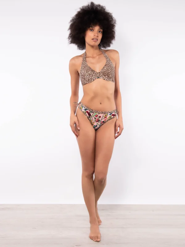 LO04-Bikini set reggiseno francese con ferretto invisibile e slip laccetti - immagine 6