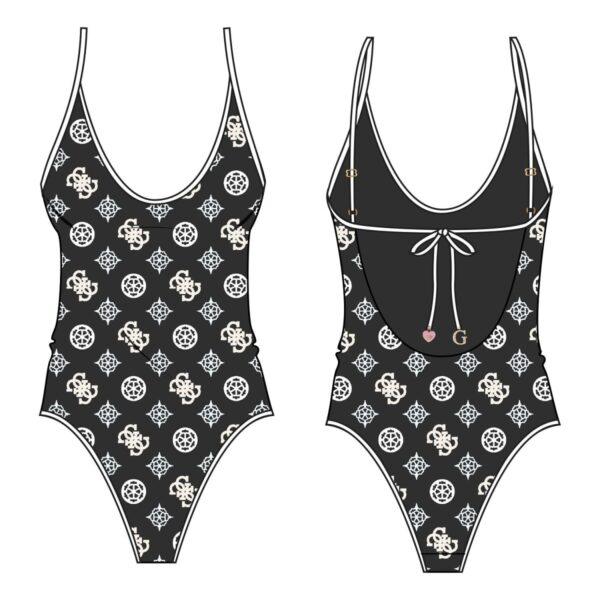 Costume intero logo all-over - immagine 2