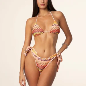 FK25-0700MC-Bikini Donna F**K Triangolo con Slip Regolabile Fantasia