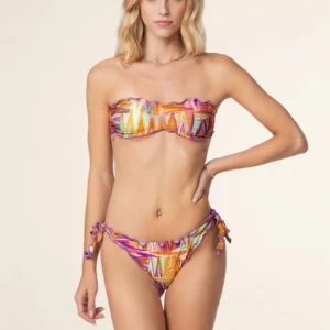FK25-2239X07-Bikini Donna F**K Fascia con Slip Regolabile Fantasia
