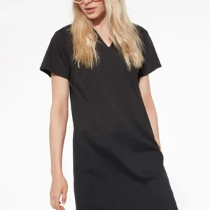 AC45-Abito corto in cotone elasticizzato