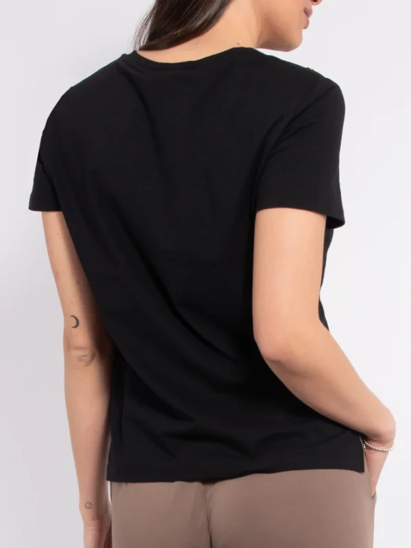 TS08-T-shirt in cotone stretch con stampa e borchie - immagine 4