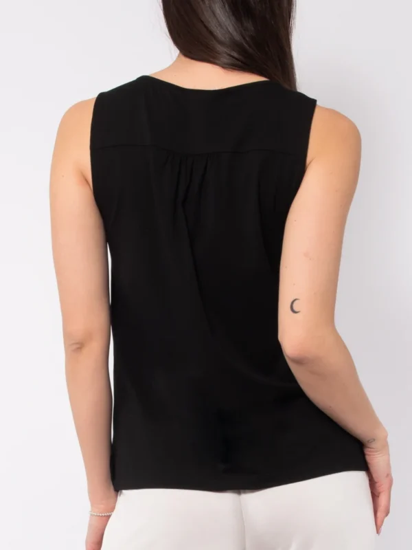TS14-Canotta con strass in viscosa e cotone - immagine 4