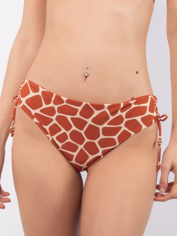 SV14-Slip costume con coulisse motivo "giraffa"