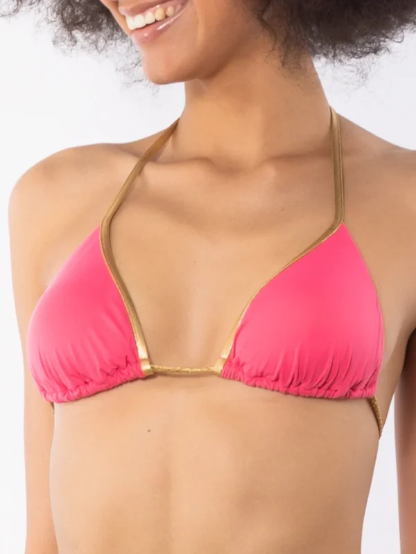 GD20-Reggiseno costume a triangolo con dettagli gold - immagine 3