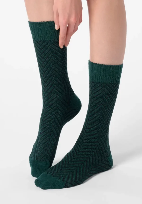 Calzino in Cotone e Alpaca Tweed