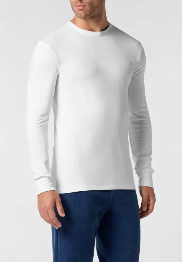 Maglia Manica Lunga Girocollo in Caldo Cotone