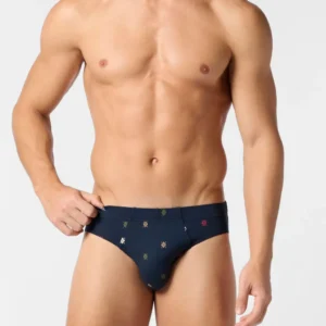 Slip in cotone elasticizzato fantasia ROMBI