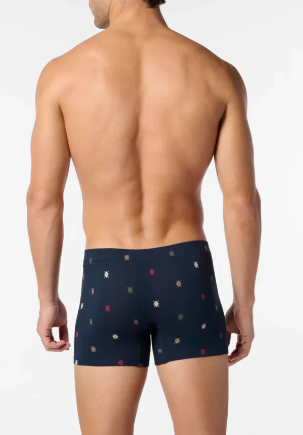 Boxer parigamba in cotone elasticizzato fantasia ROMBI - immagine 2