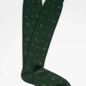 Calza Lunga in Cotone con Fantasia Tennis