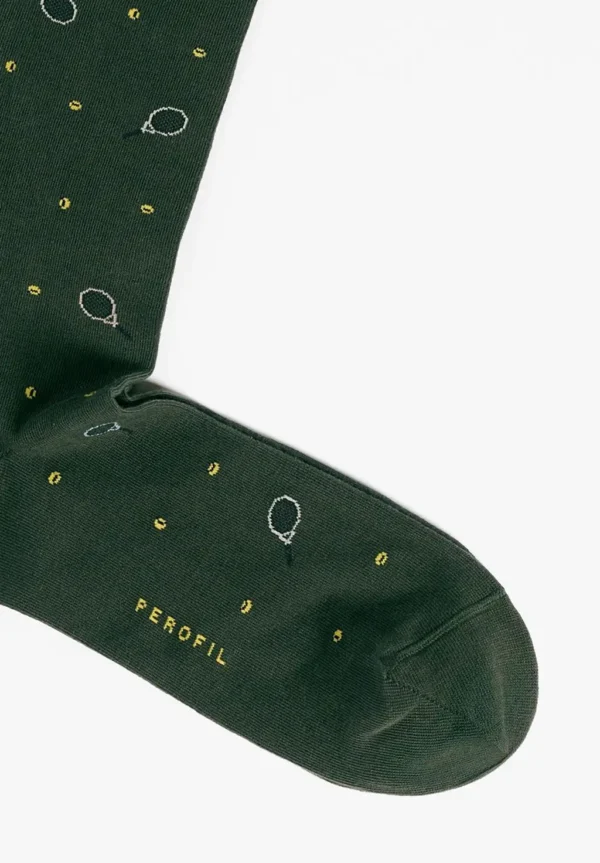 Calza Lunga in Cotone con Fantasia Tennis - immagine 2