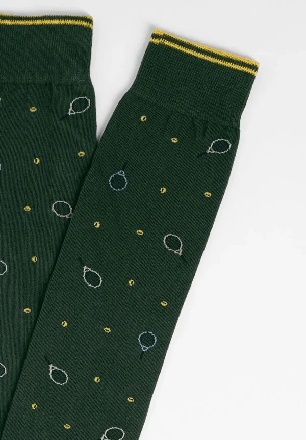 Calza Lunga in Cotone con Fantasia Tennis - immagine 3