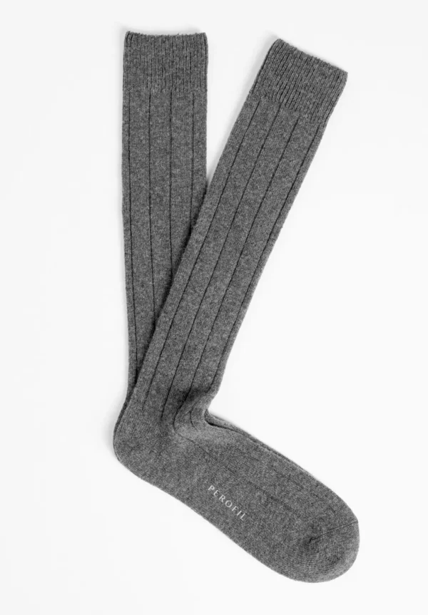 Calza Lunga a Coste in Lana e Cashmere