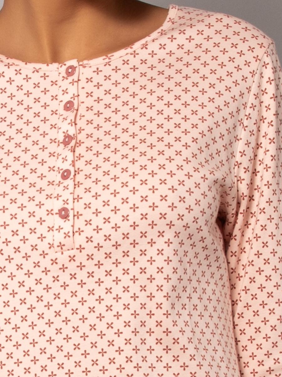 BO27-Camicia da notte serafino color pesca - immagine 3