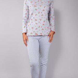 HB12-Pigiama girocollo fantasia roselline