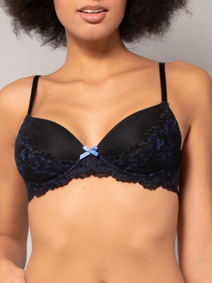 OF23-Reggiseno con coppe graduate in tulle ricamato
