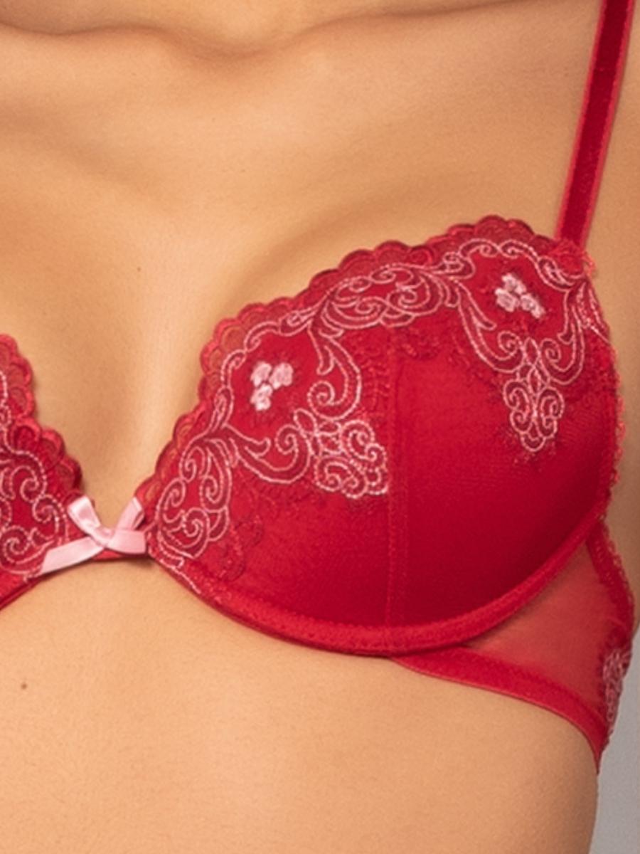 OF24-Push-up con ferretto in tulle ricamato - immagine 5