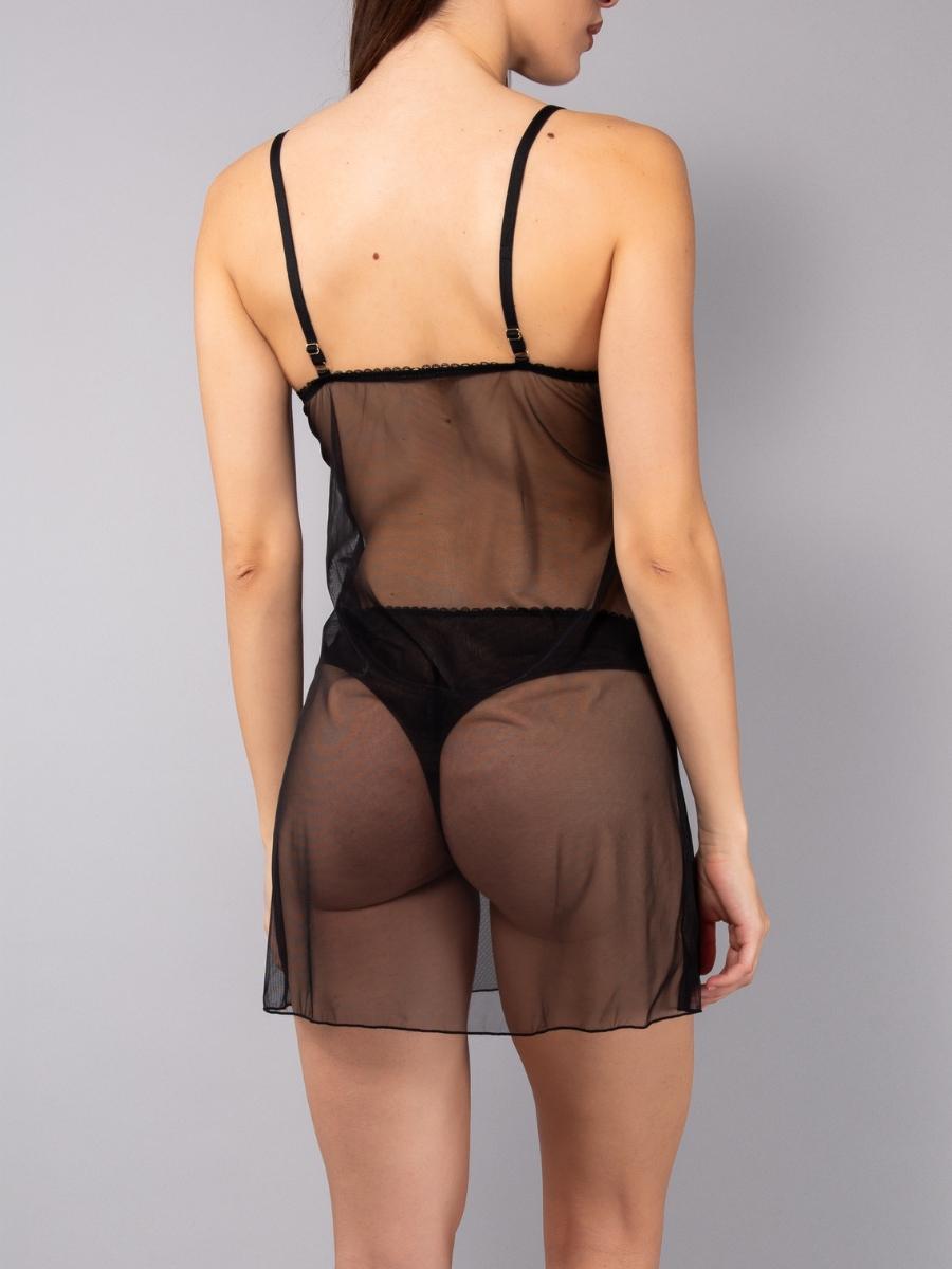 OF80-Babydoll in tulle ricamato - immagine 4