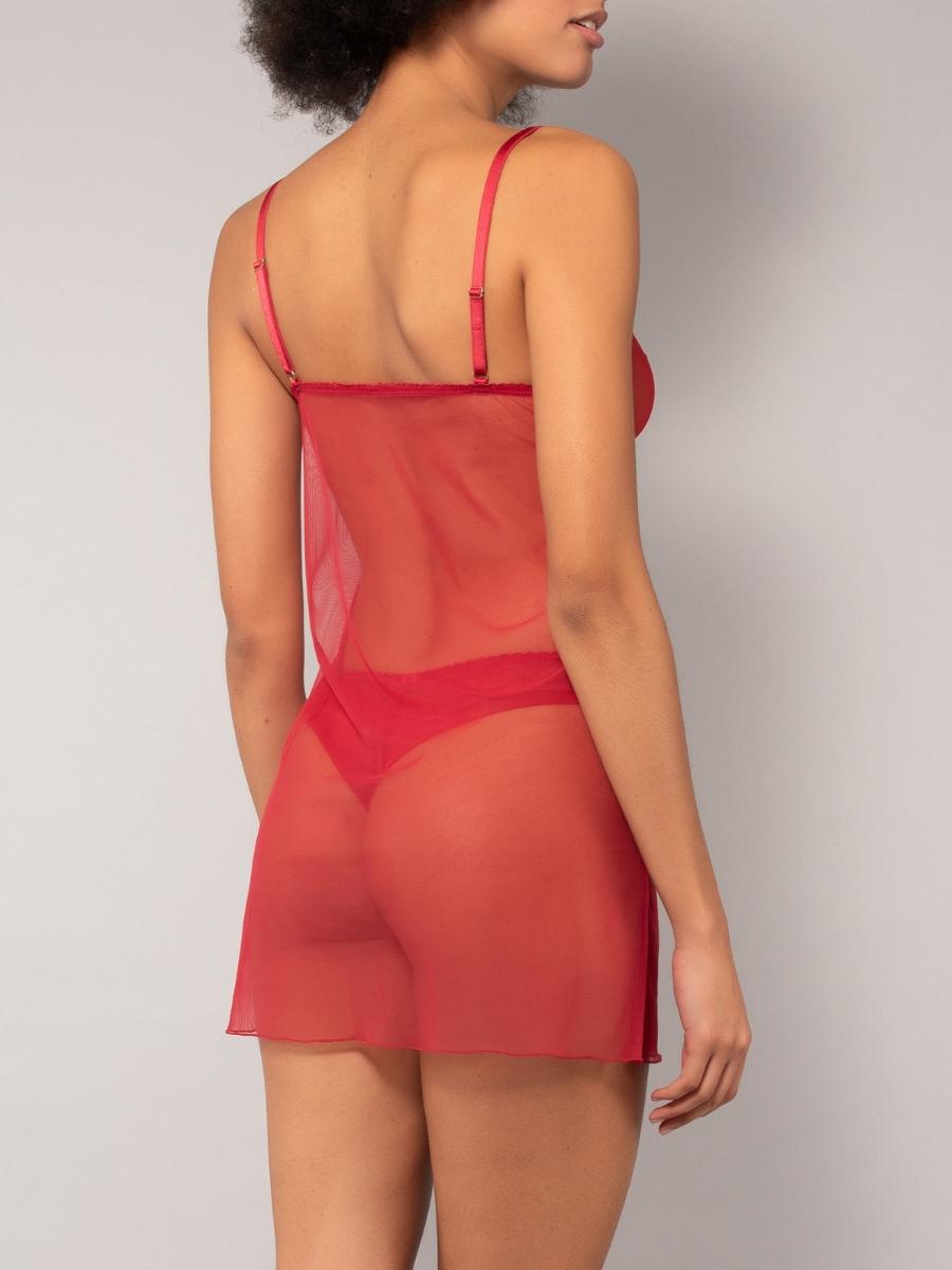 OF80-Babydoll in tulle ricamato - immagine 7