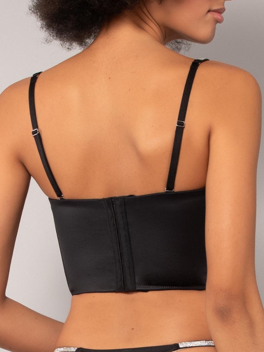 SK40-Bustier non imbottito con spalline gioiello - immagine 4