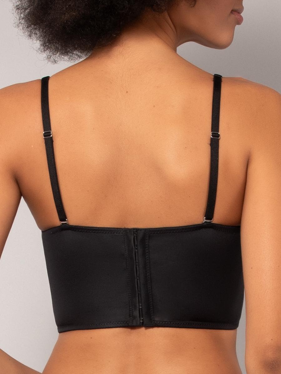 SK41-Bustier imbottito con spalline gioiello - immagine 4
