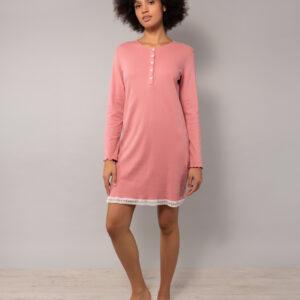 FE27-Camicia da notte serafino rosa antico