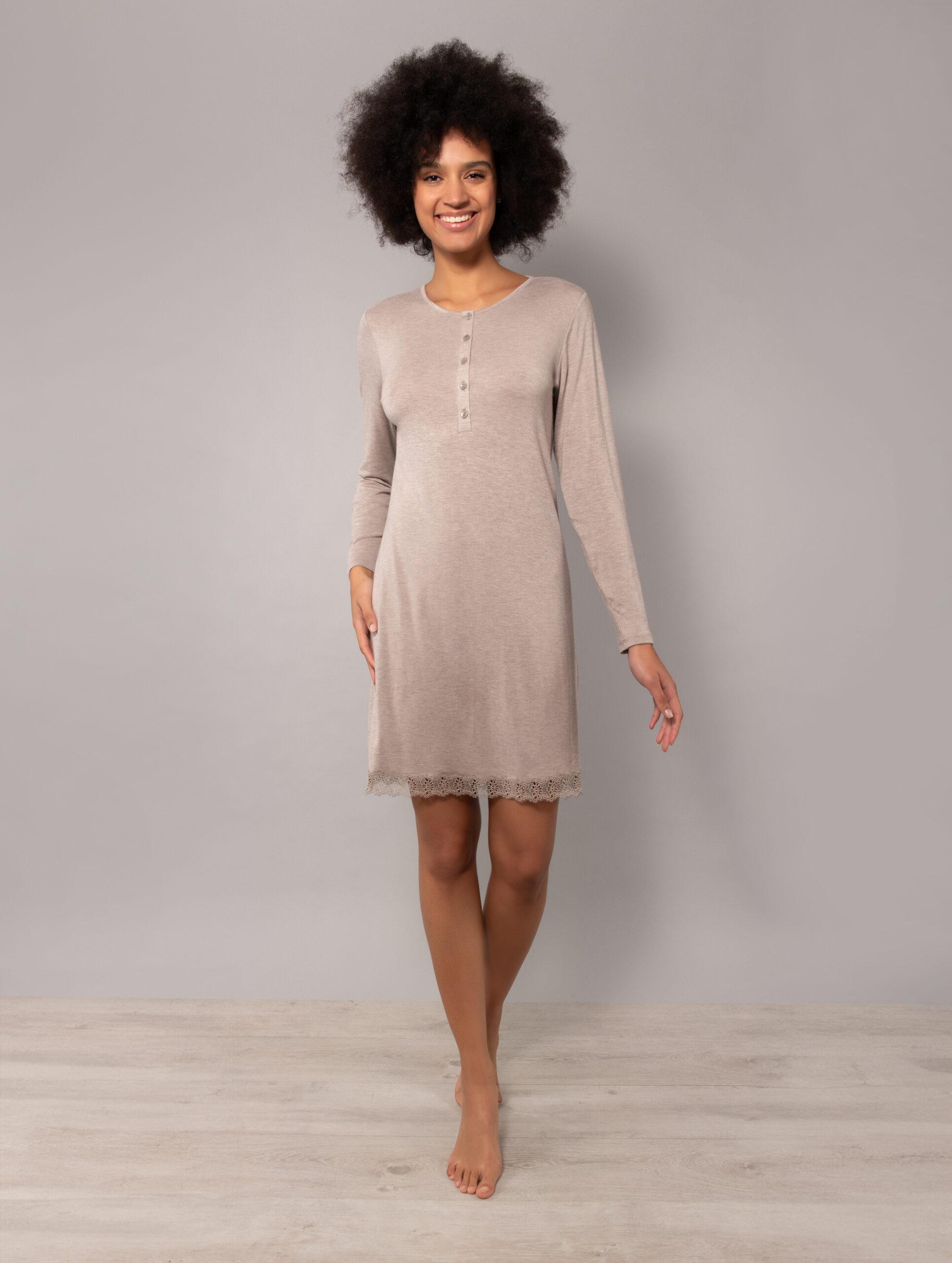 MC27-Camicia da notte serafino tortora