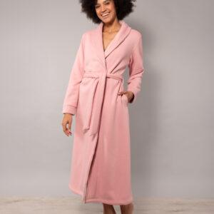 SM73-Vestaglia lunga sciallata rosa antico