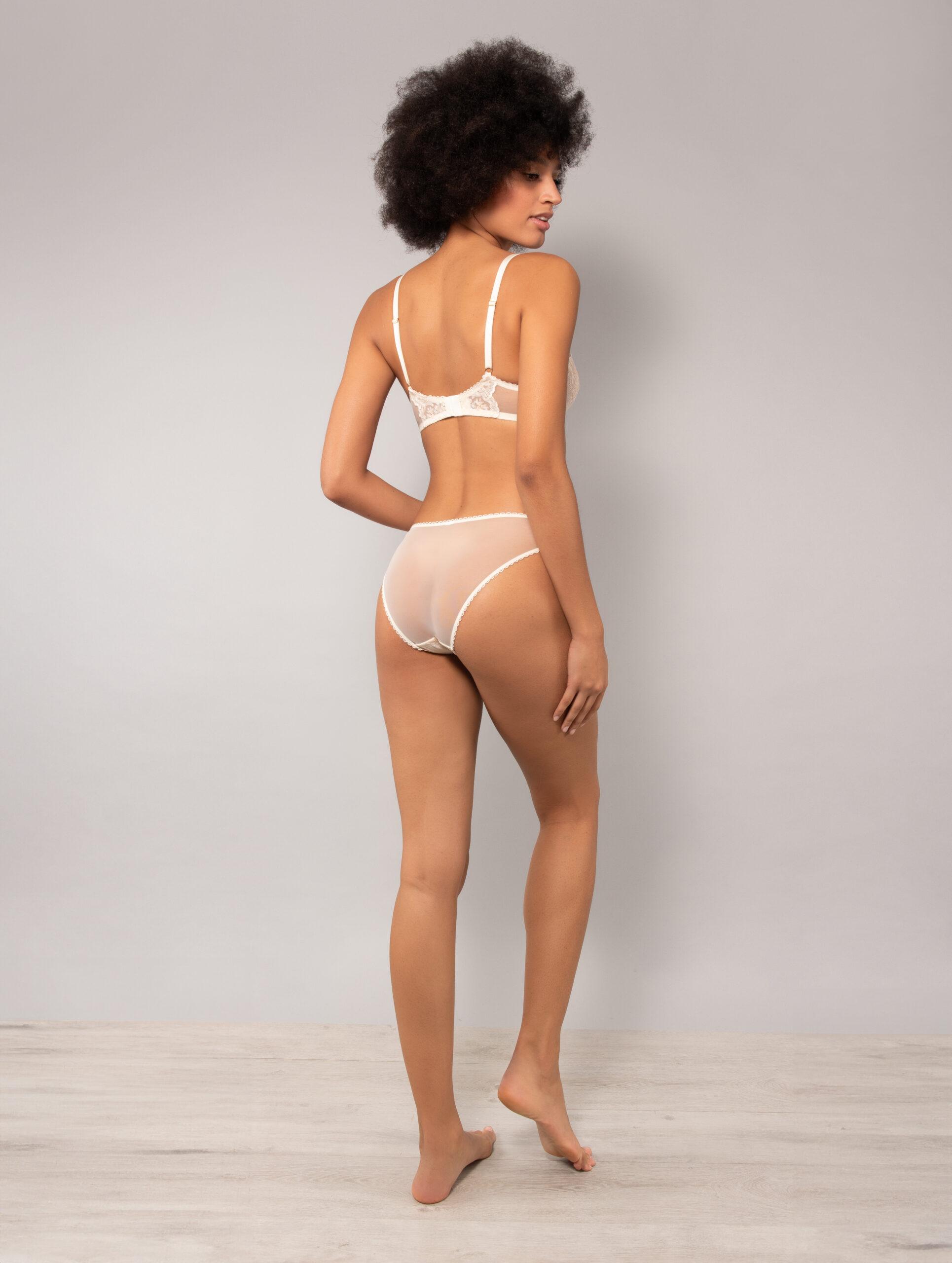 OF22-Reggiseno francese con ferretto in tulle ricamato - immagine 3