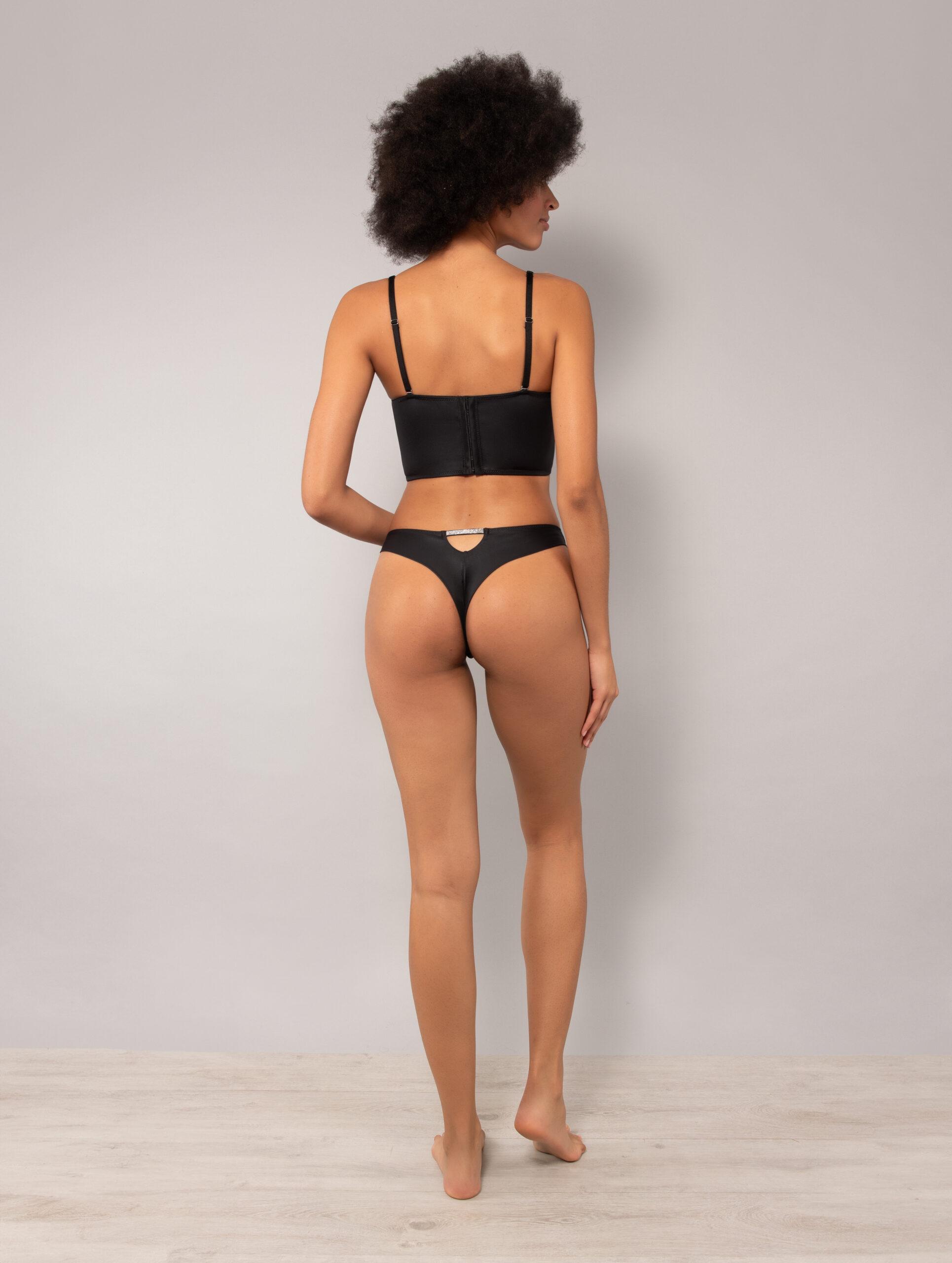 SK41-Bustier imbottito con spalline gioiello - immagine 3