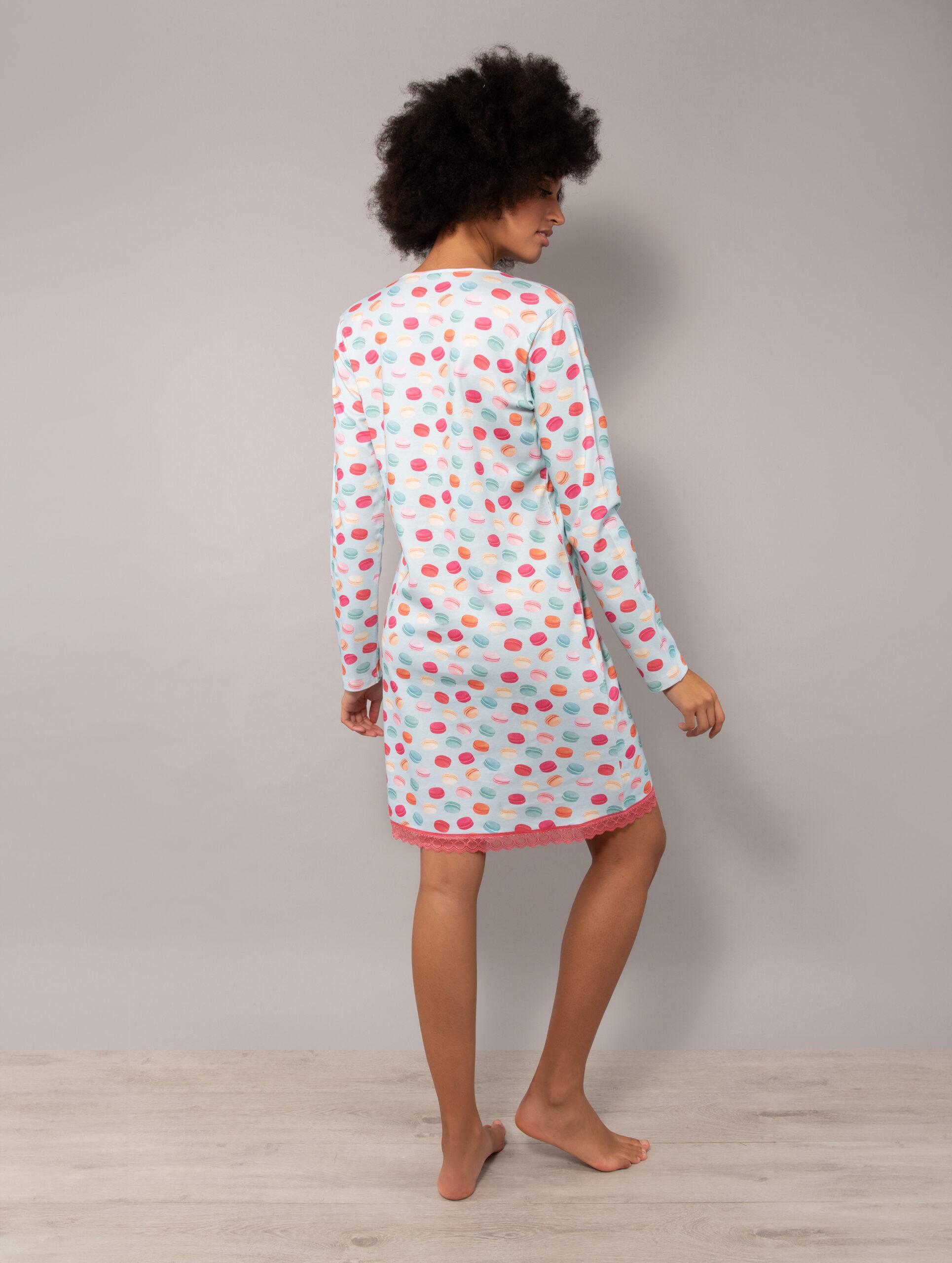 MA27-Camicia da notte fantasia macarons - immagine 2